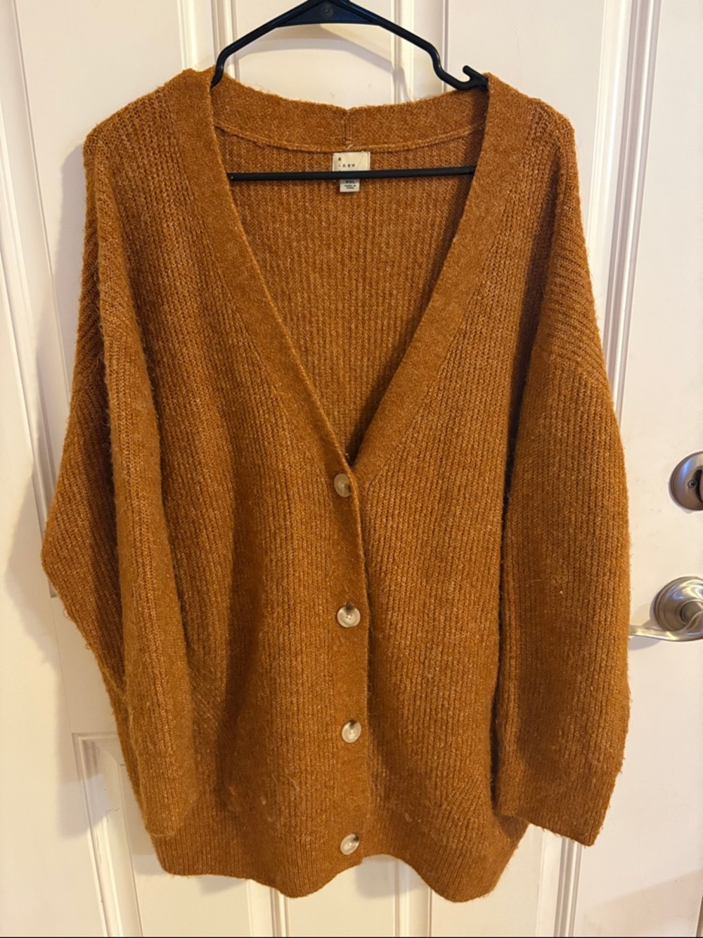 a new day Rust-Brown V-Neck Button-Front Women's Cardigan